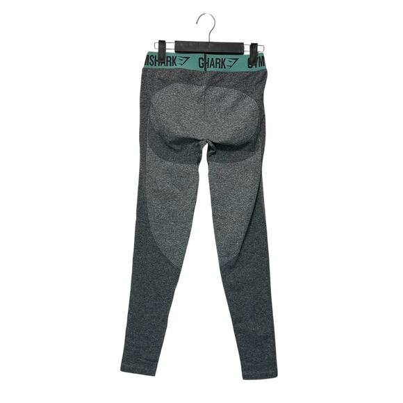 Gymshark Flex Leggings NWT Women's Sz M Charcoal Marled Dusky Teal Tonal Gym - Picture 3 of 6